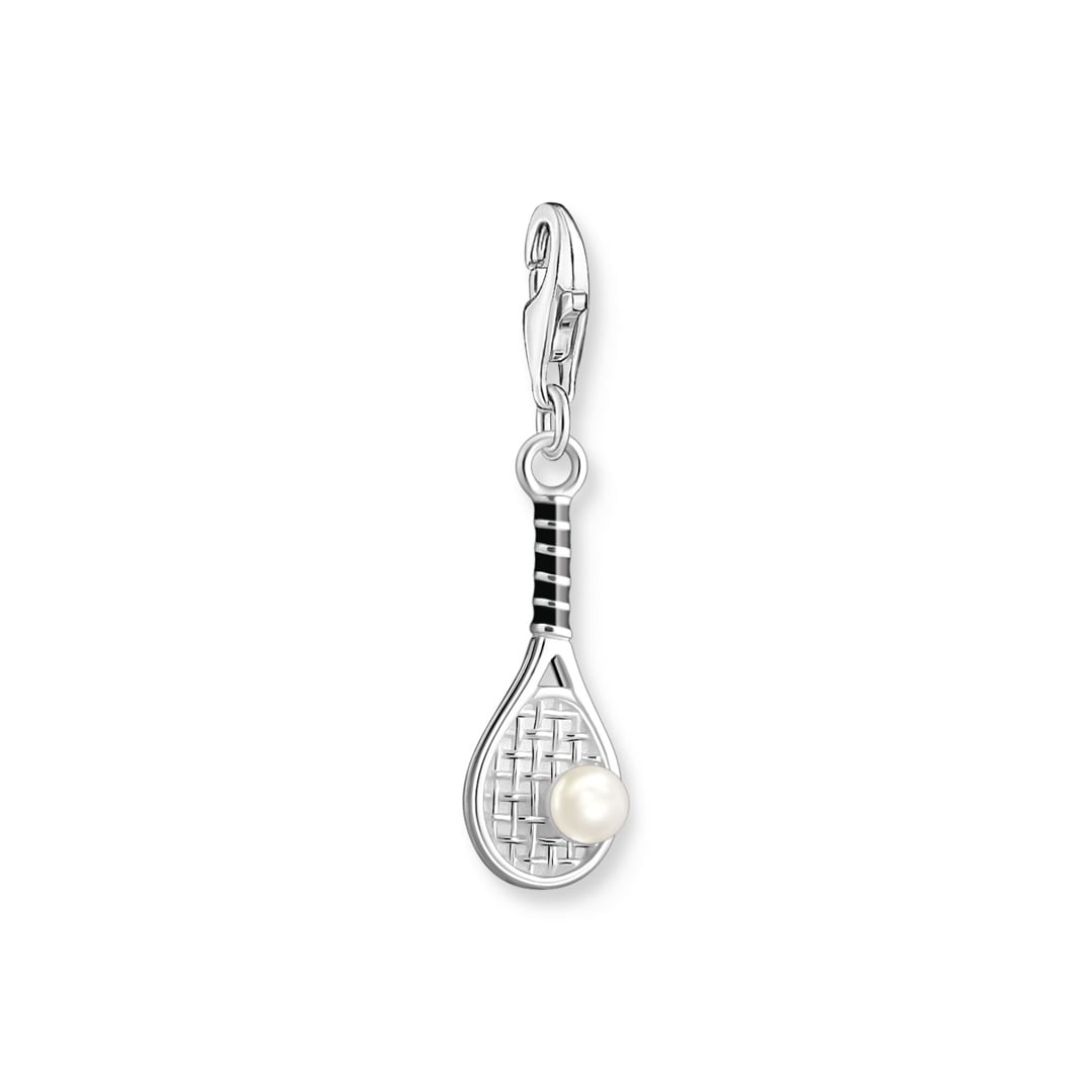 Thomas Sabo Mixed Charms Silver Charm Pendant Tennis Racket With Freshwater Pearl