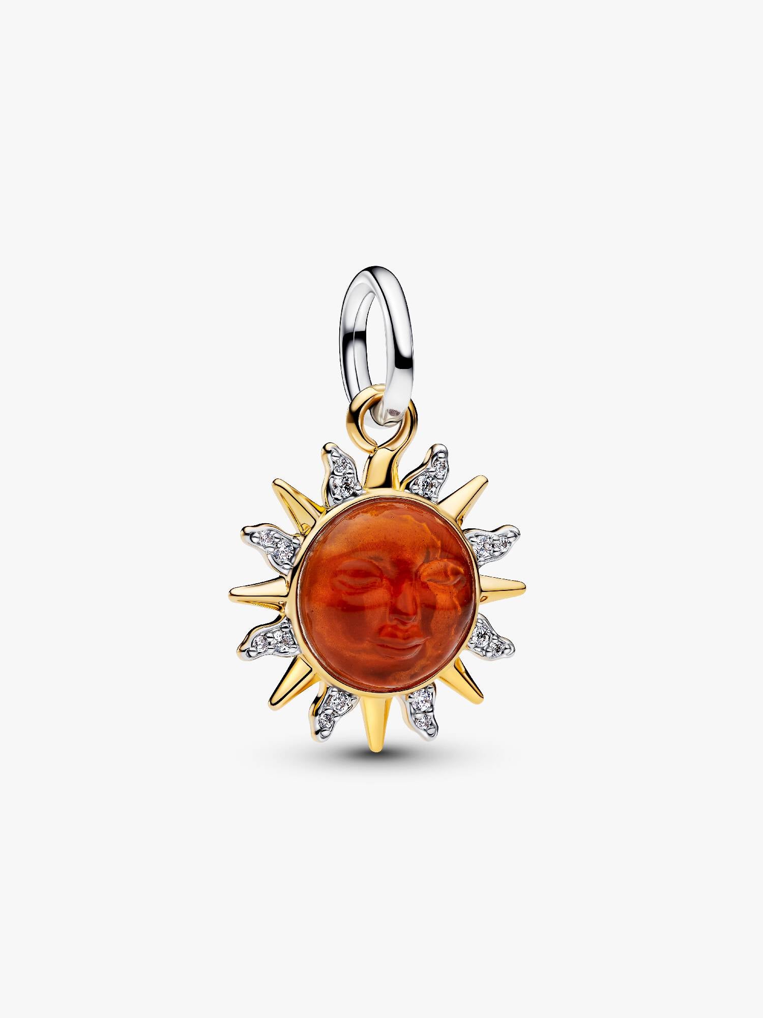 Pandora Two Tone Spiral Sun Pendant Charm