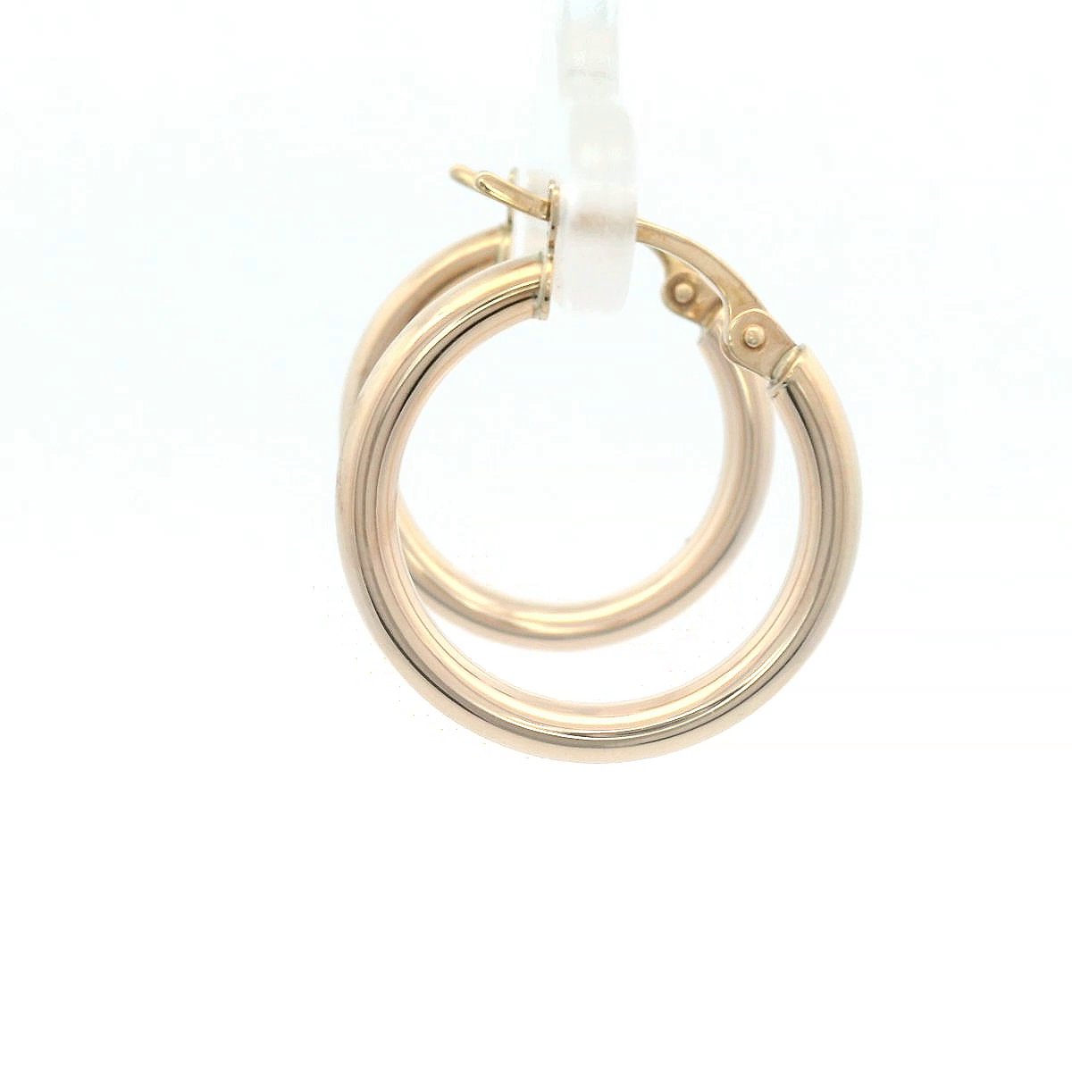 Plain Yellow Gold Hoop Earring