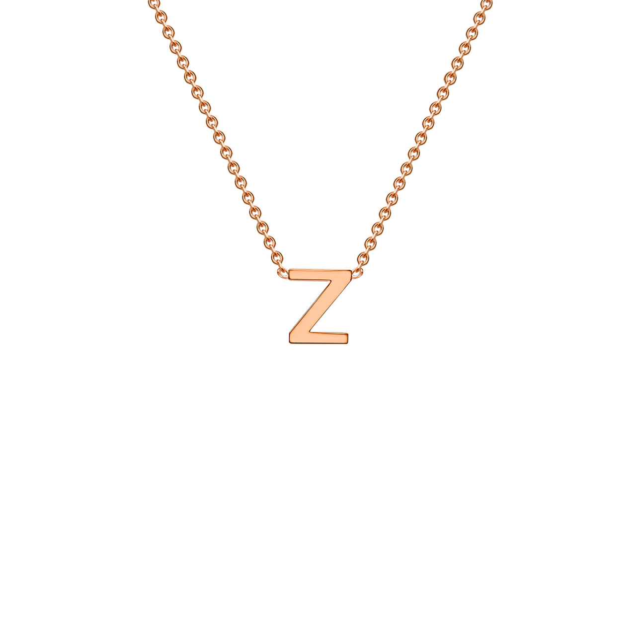 9ct Yellow Gold Petite Initial Necklace - D