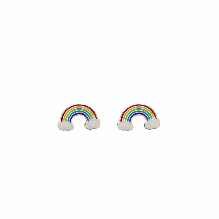 DPI Tiny Treasures Sterling Silver Children’s Rainbow Stud Earring