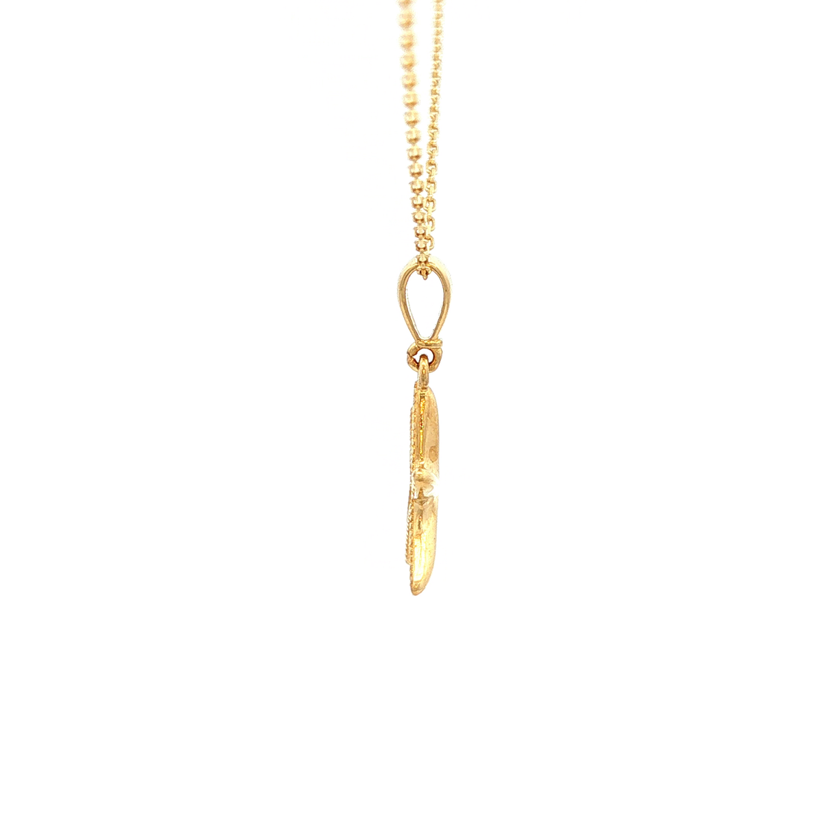 Starfish Charm Necklace in Yellow Gold