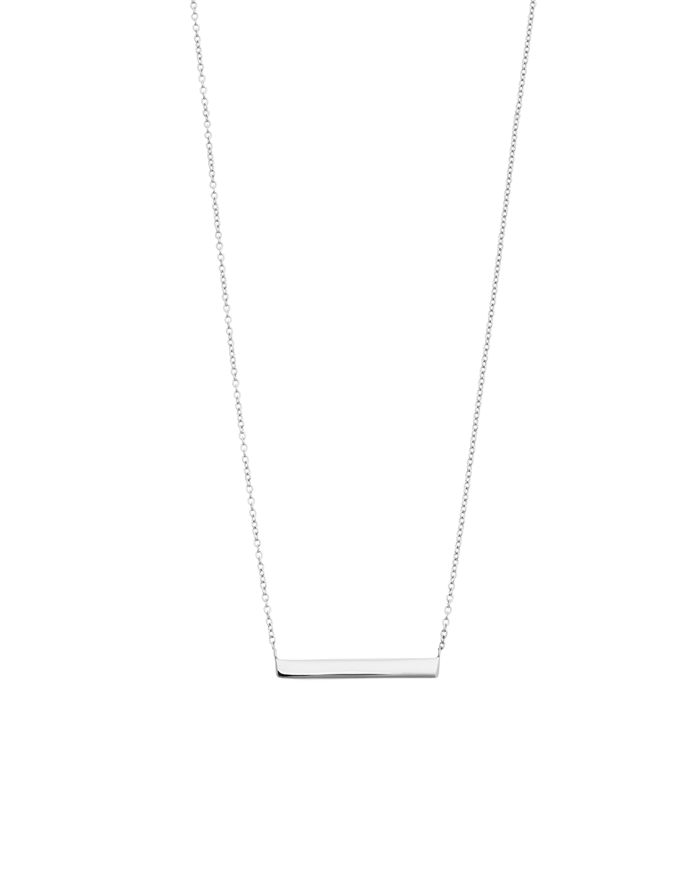 Kirstin Ash Engravable Bar Necklace 18K Rose Gold Vermeil