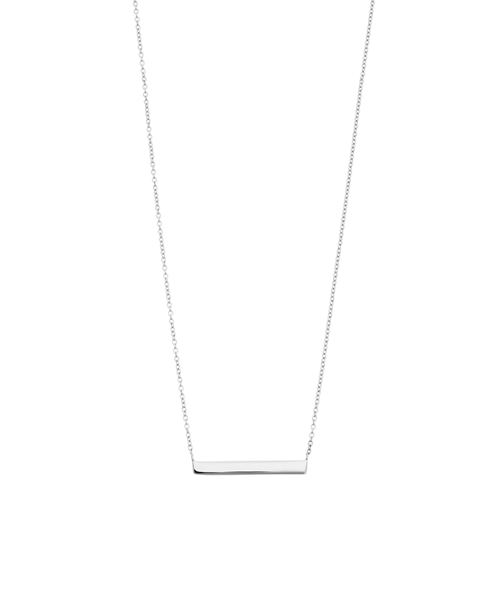 Kirstin Ash Engravable Bar Necklace 18K Rose Gold Vermeil