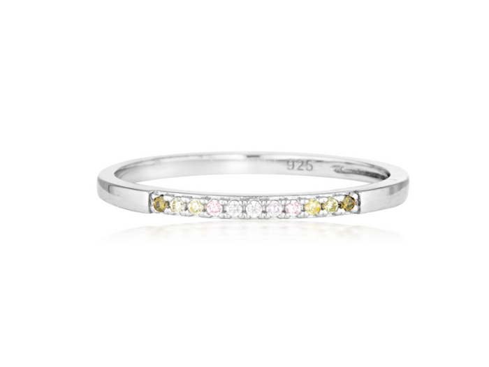 Georgini Summer Sorbet Frosty Multi Coloured Ring