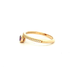Amethyst and Diamond Dress Ring in Yellow Gold