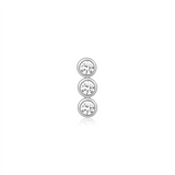 Ania Haie Triple Stone Bezel Barbell Single Earring