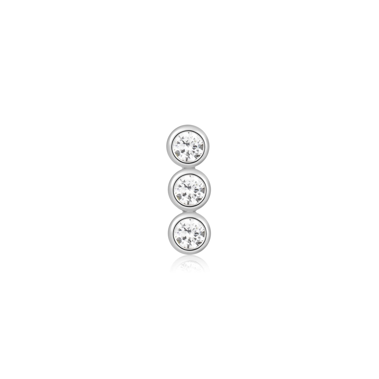 Ania Haie Triple Stone Bezel Barbell Single Earring