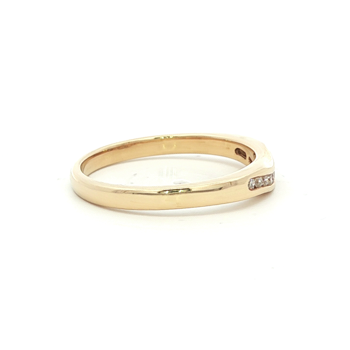 Curved Diamond Set Wedding Band