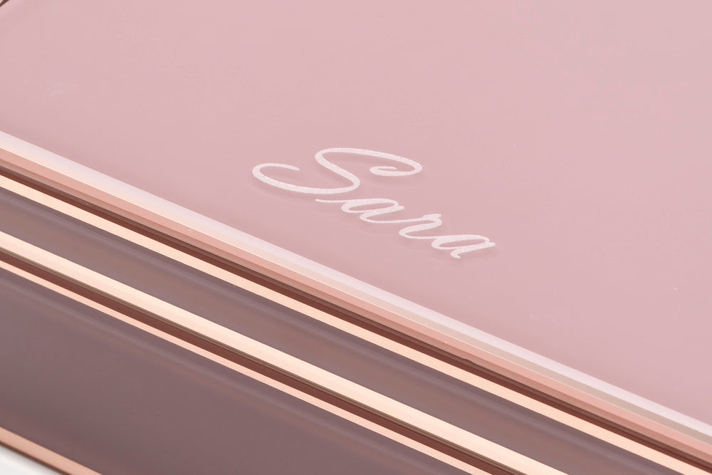 SARA Dusty Rose Medium Jewellery Box (with Insert)