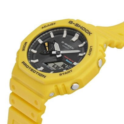 Casio G-Shock Yellow Ana-Digi Mobile Link Bluetooth Watch GA-B2100