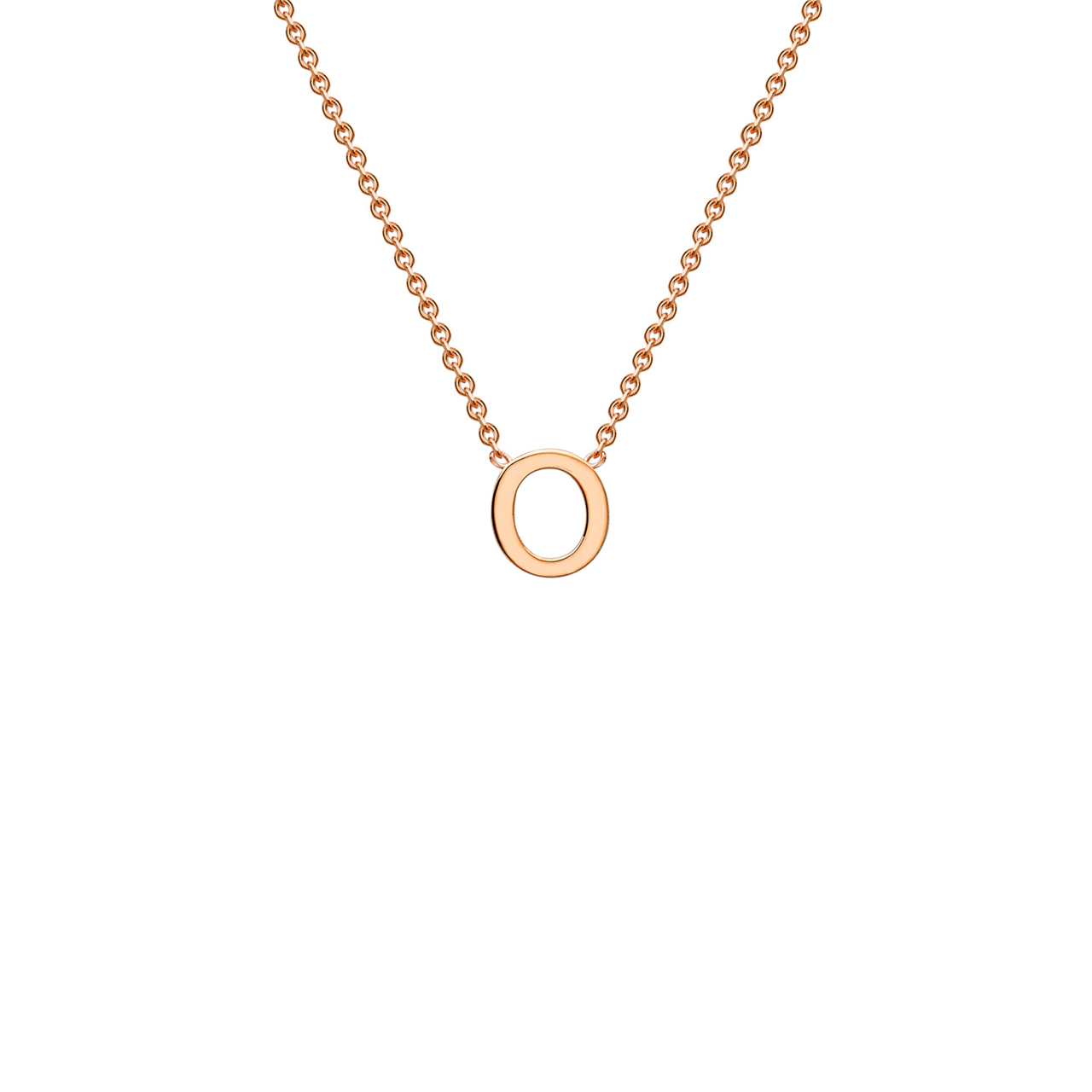 9ct Yellow Gold Petite Initial Necklace - D