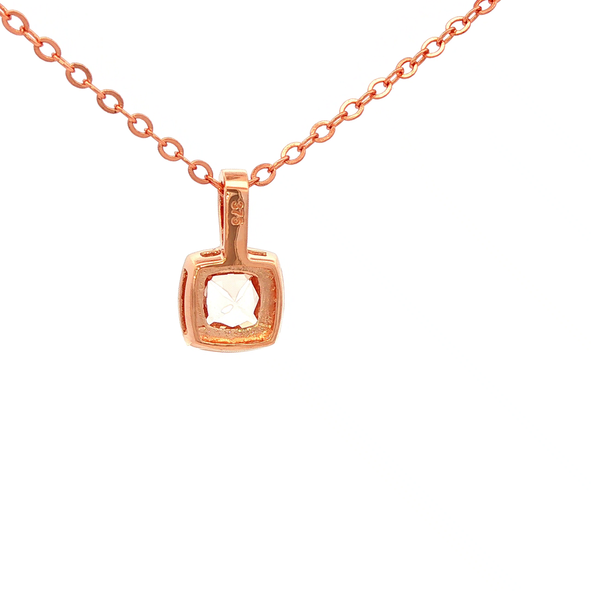 Morganite Diamond Pendant in 9ct Rose Gold