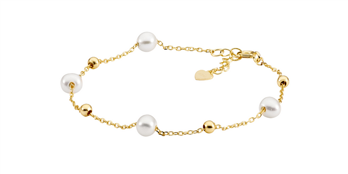 Ellani Freshwater Pearl & Ball Bracelet