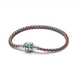 Pandora Braided Sterling Silver Box Chain Bracelet