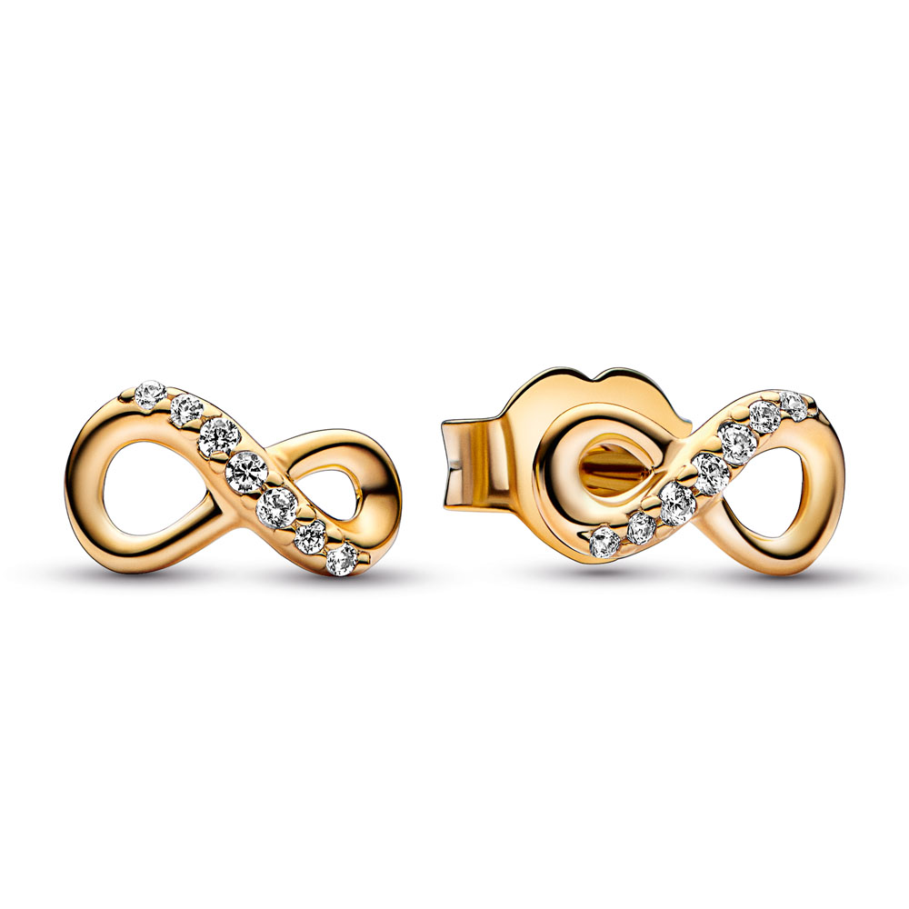 Sparkling Infinity Stud Earrings