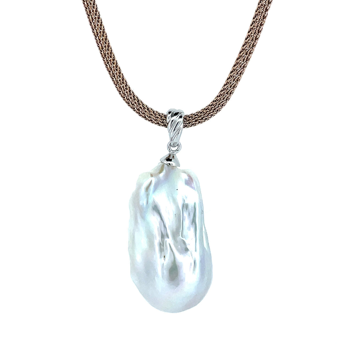 Sterling Silver Baroque Pearl Pendant
