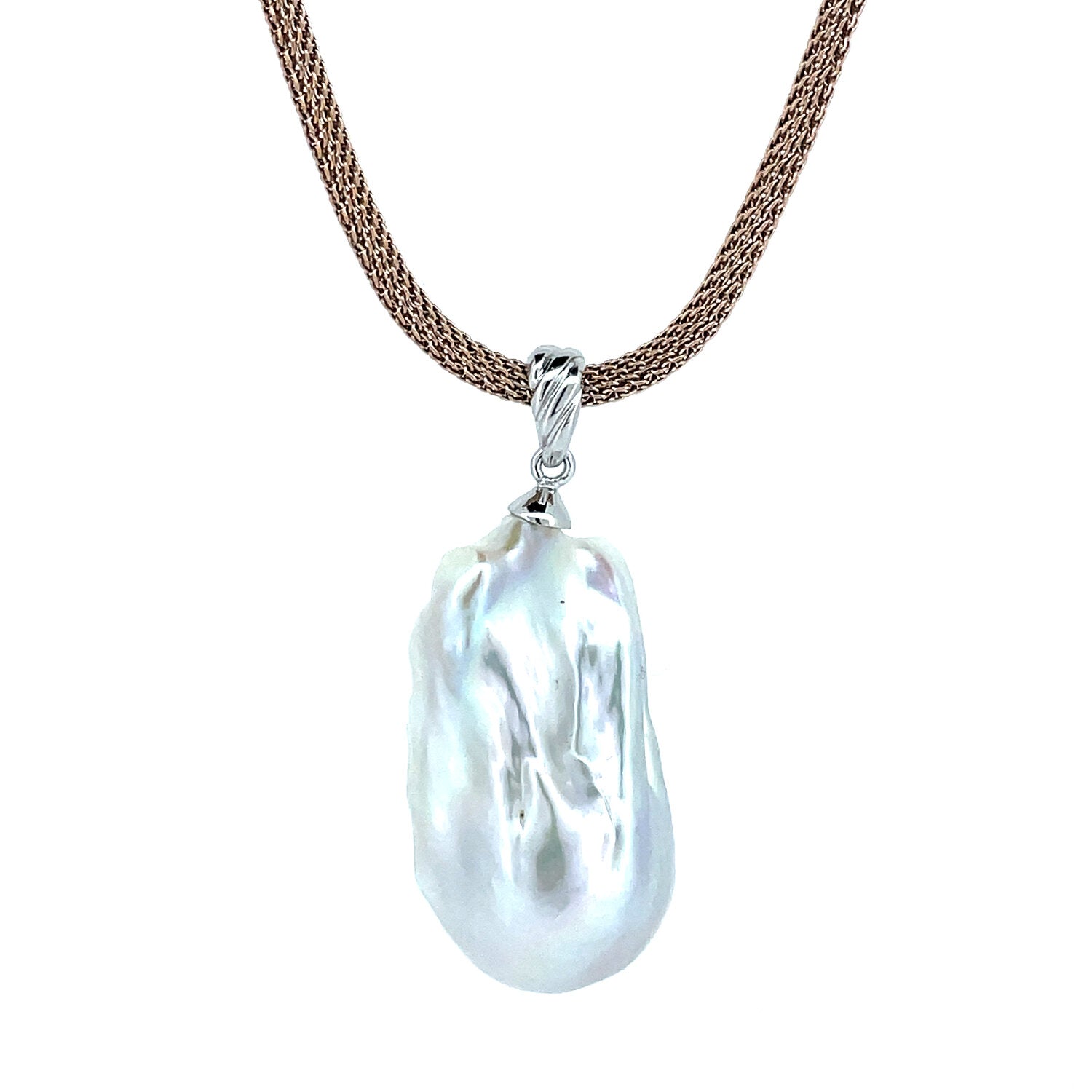 Sterling Silver Baroque Pearl Pendant