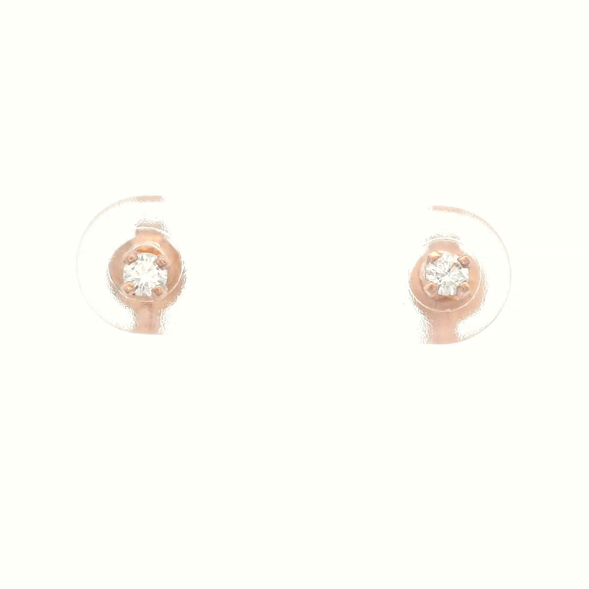 Rose Gold Diamond Stud Earrings