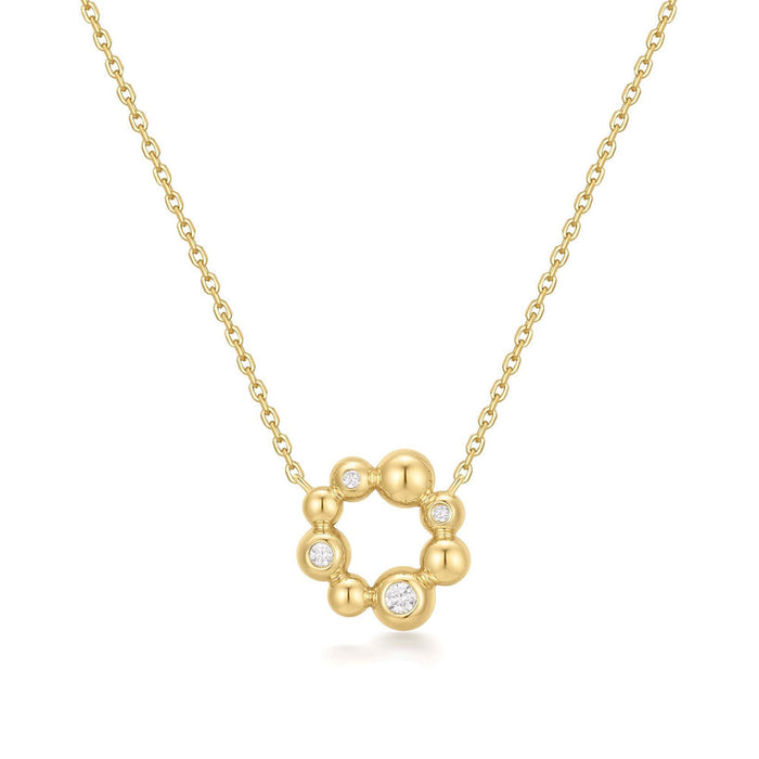 Ania Haie Asymmetric Beaded Circle Necklace
