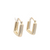 Yellow Gold Oblong Hoop Earring