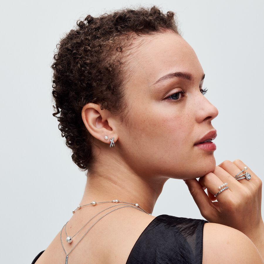 Pandora Treated Freshwater Cultured Pearl 4.5mm Stud Earrings