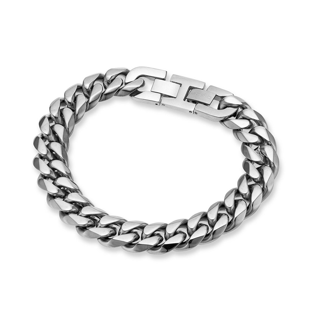 Blaze Stainless Steel 14mm Tight Cuban Link Bracelet