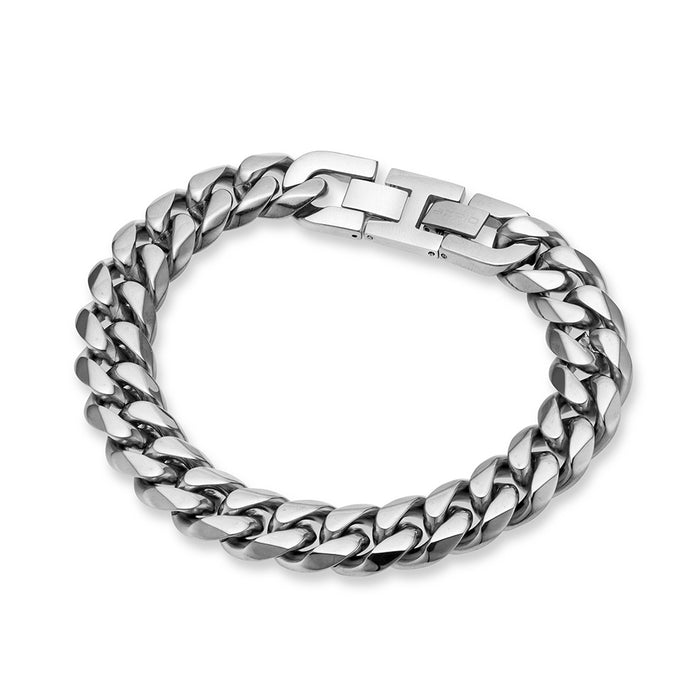 Blaze Stainless Steel 14mm Tight Cuban Link Bracelet