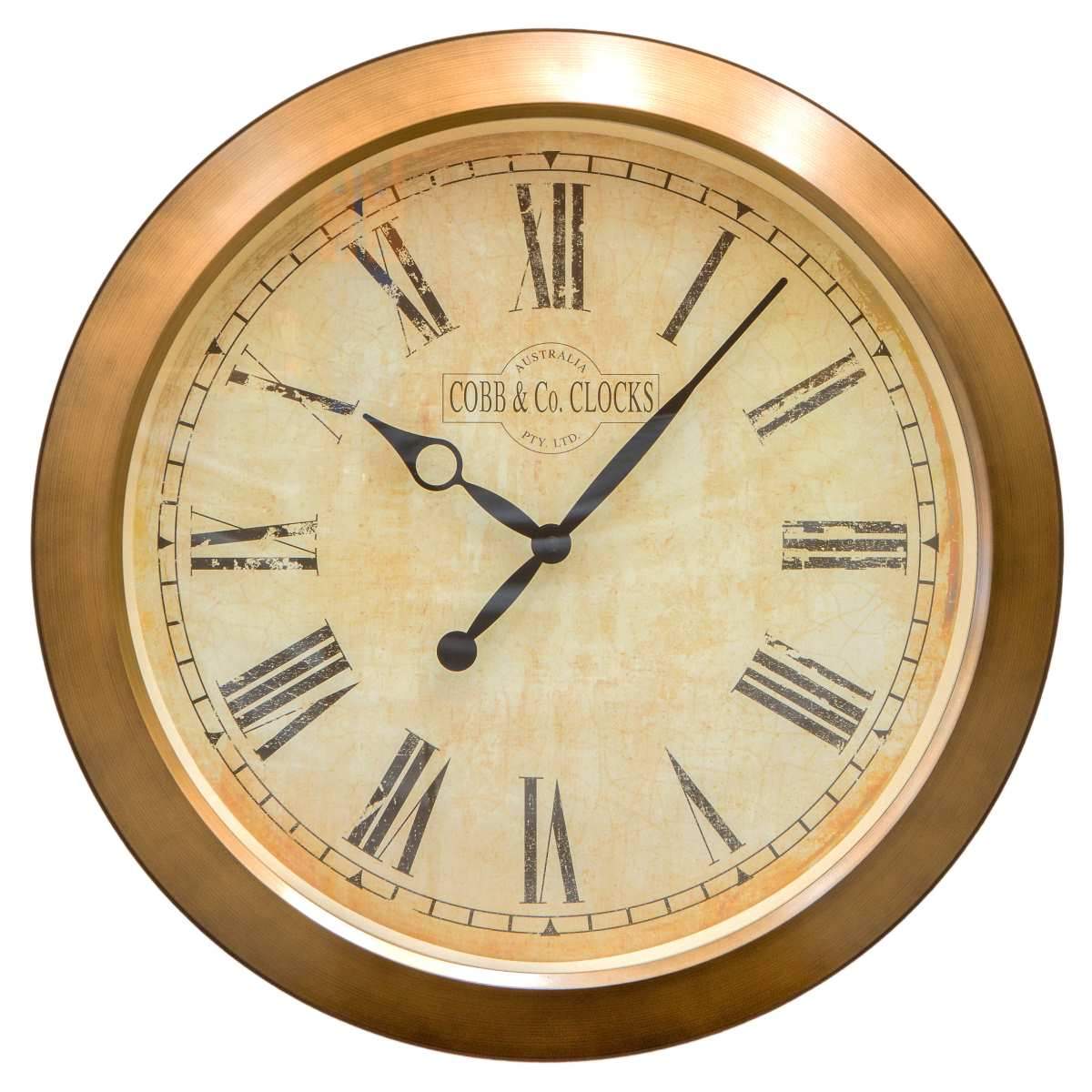Cobb & Co Outdoor Wall Clock, Antique, Roman, 51cm