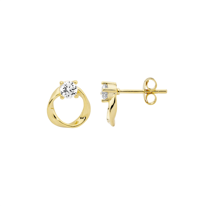 Ellani Open Circle Twist Earrings