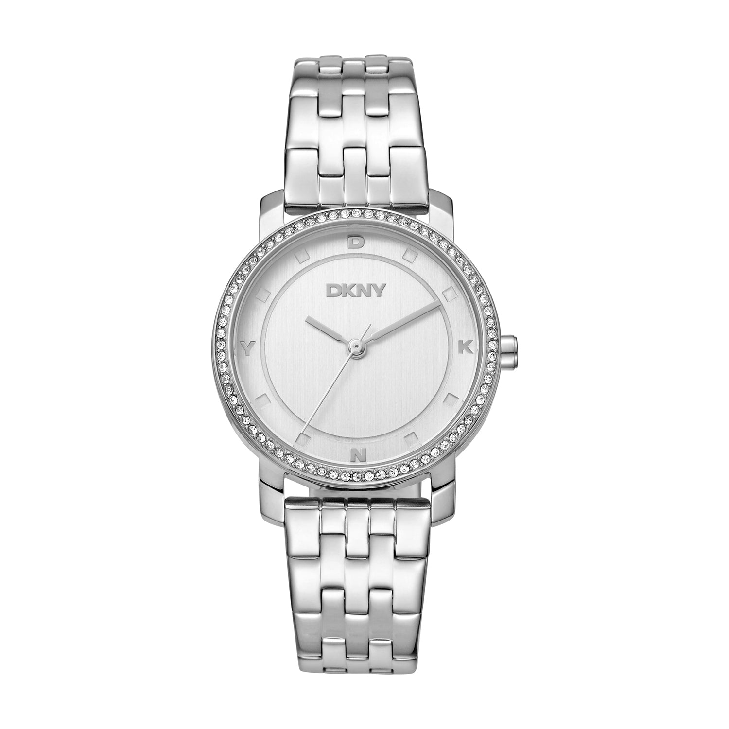 DKNY Astoria Glitz Silver Dial Stainless Steel Watch