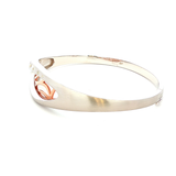 Breuning Rose Gold & Rhodium Plated Sterling Silver White Sapphire Bracelet