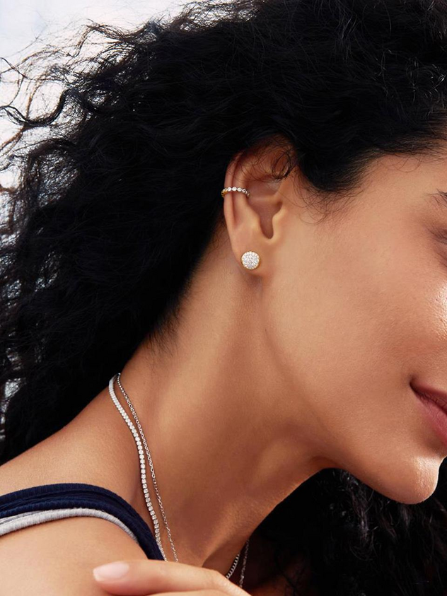 Ania Haie Pavé Disc Stud Earrings