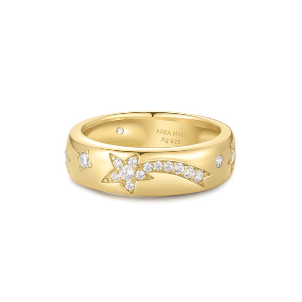 Melodic Gld CZ Celestial Chunky Ring
