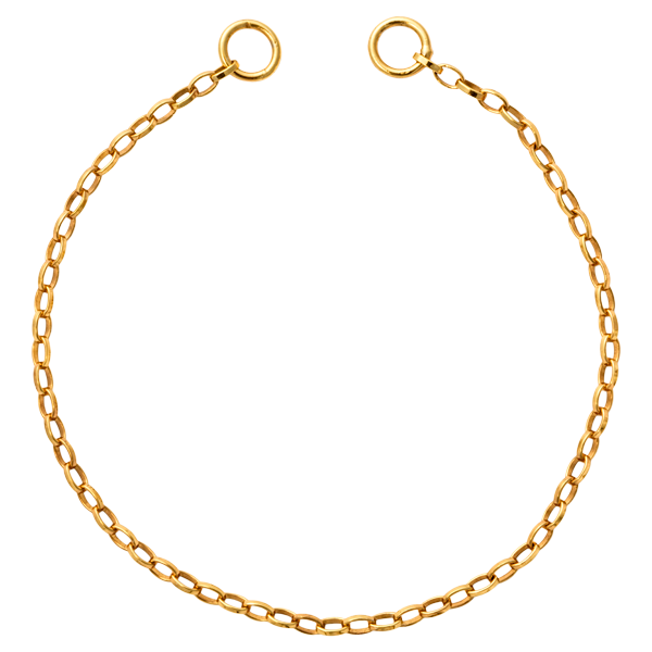 Nikki Lissoni Oval Gold Plated Cable Tag Bracelet 13cm