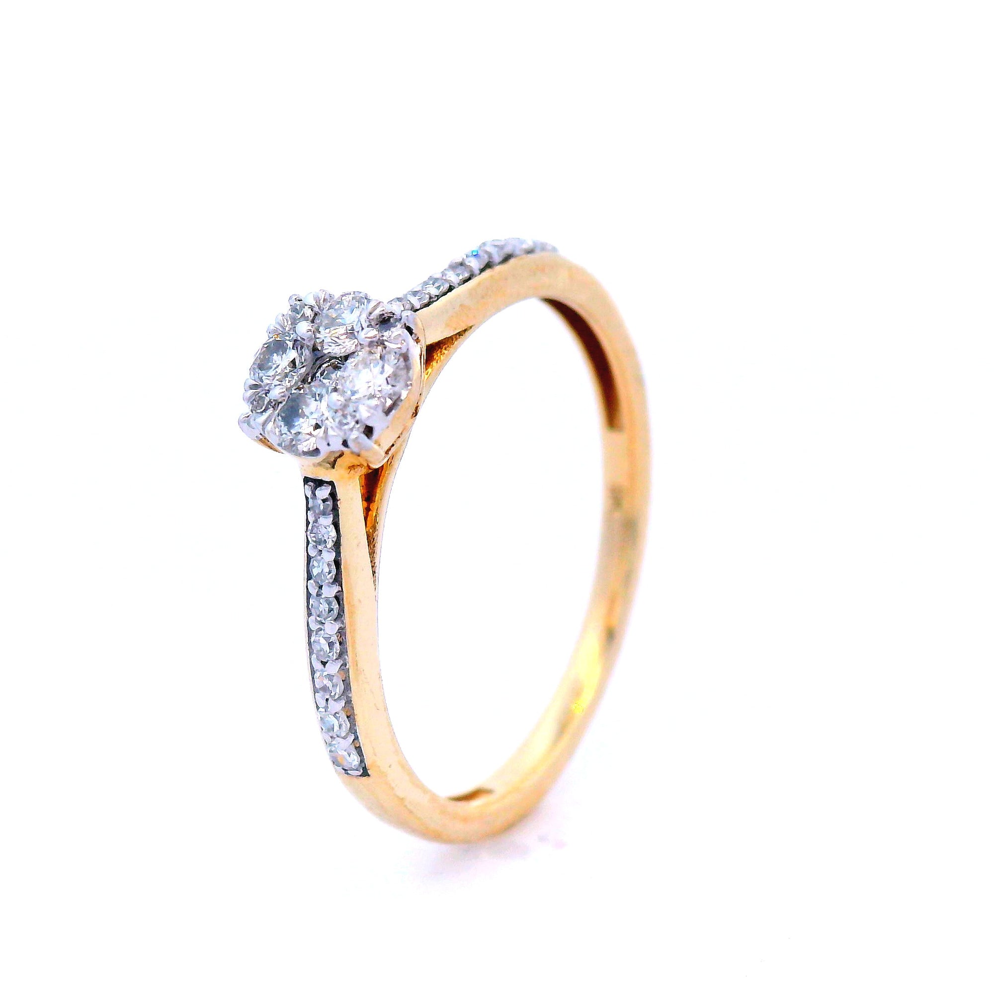 9 Carat Yellow Gold Diamond Engagement Ring