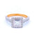 O2 18CT 2 TONE Dia RING 1 X.40CT PRINCESS SURROUNDS=.60CT