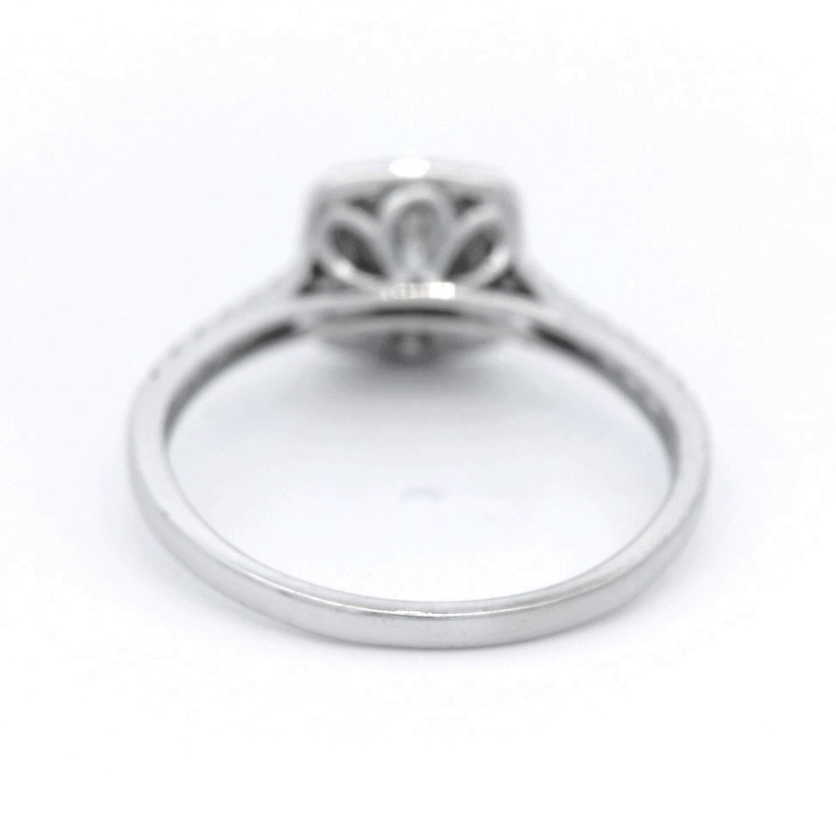 Claw Set Princess Cut Diamond Ring Set in White Gold