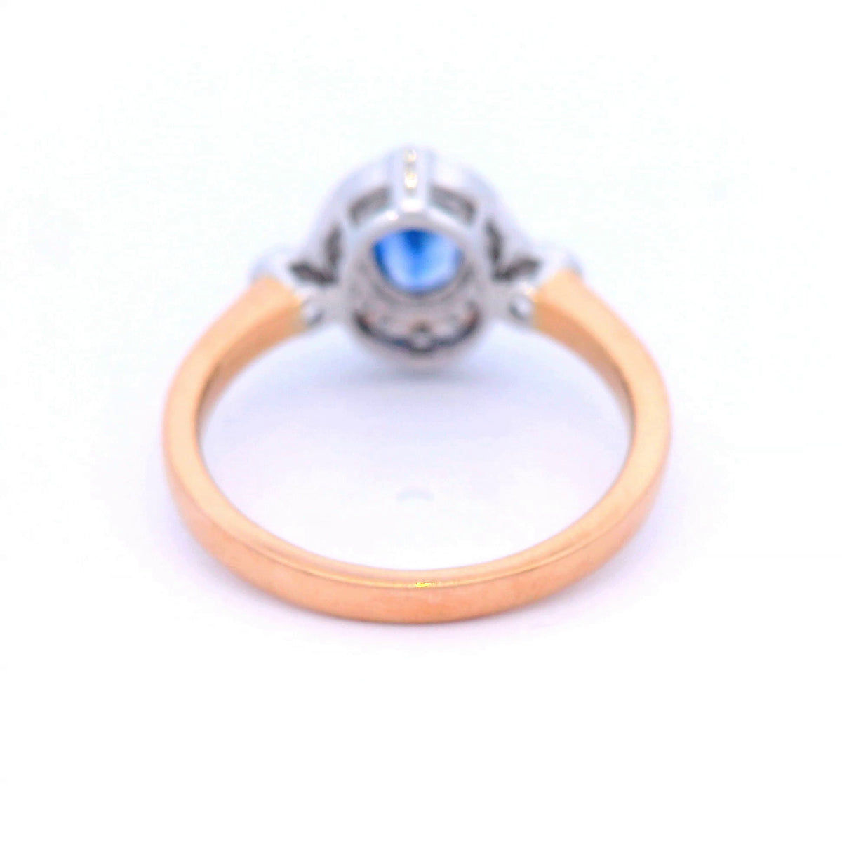 Ceylon Sapphire & Diamond Dress Ring in 18 carat Rose & White Gold