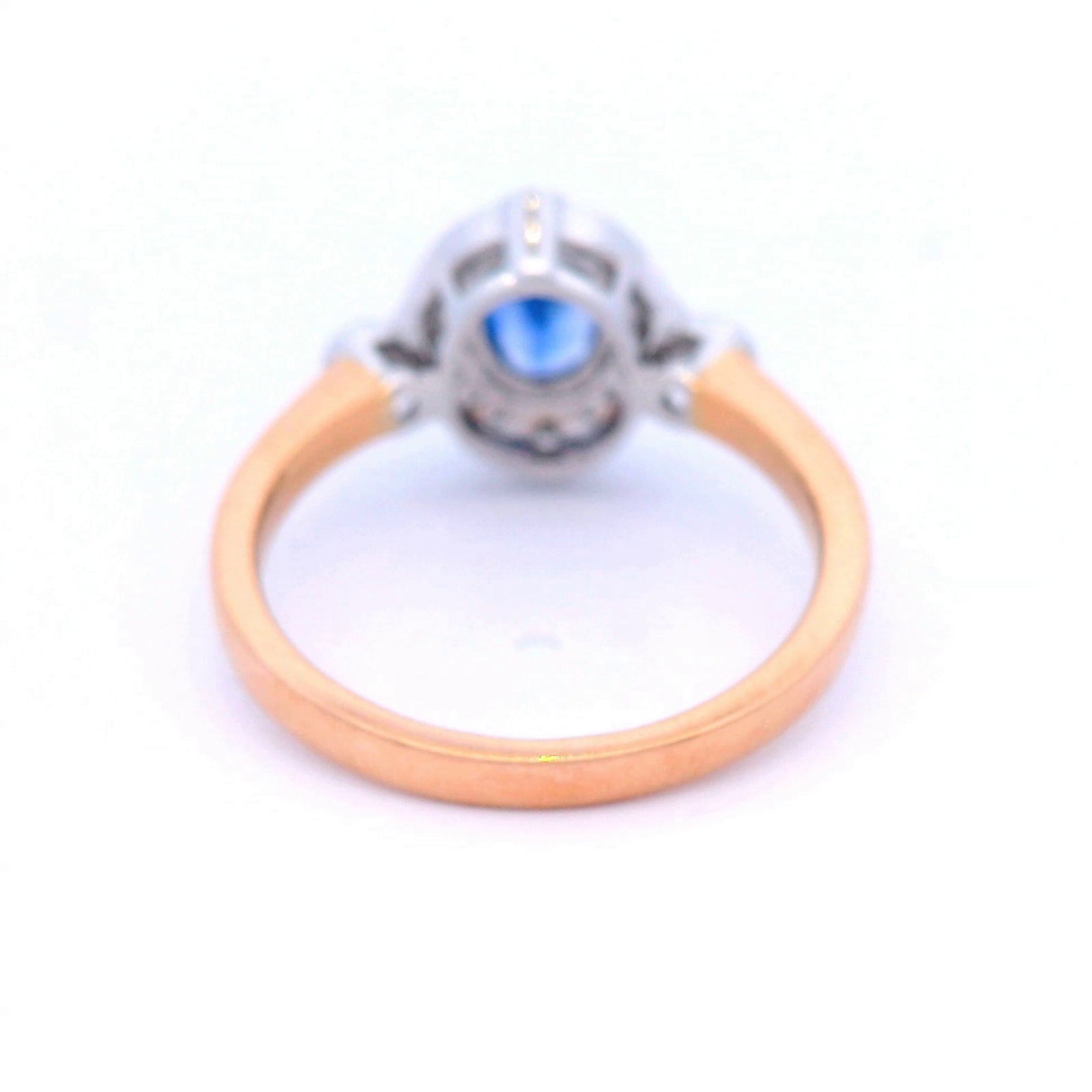 Ceylon Sapphire & Diamond Dress Ring in 18 carat Rose & White Gold