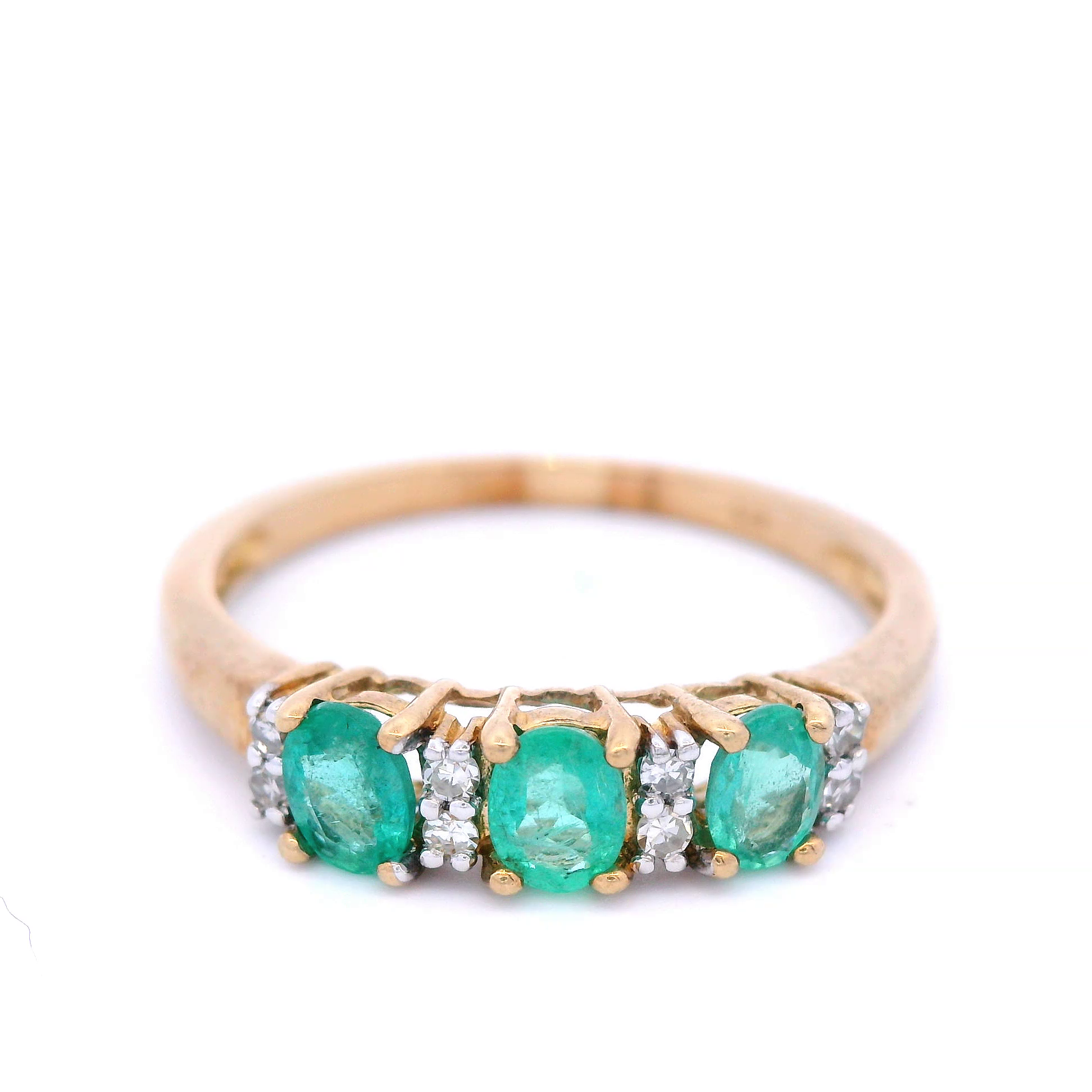 Natural Emerald & Diamond Dress Ring