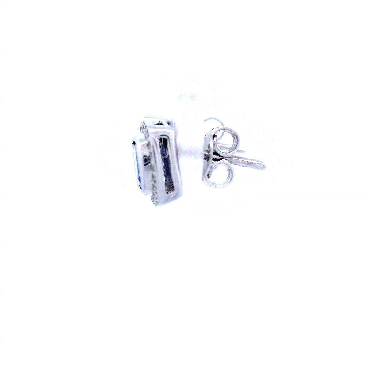 9ct White Gold Tanzanite Earrings