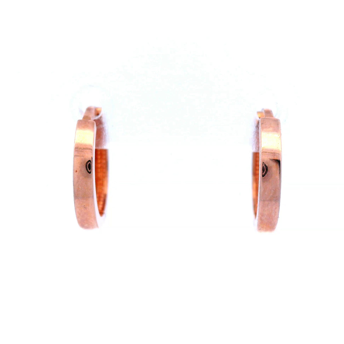 Rose Gold Cubic Zirconia Set Square Tube Huggies