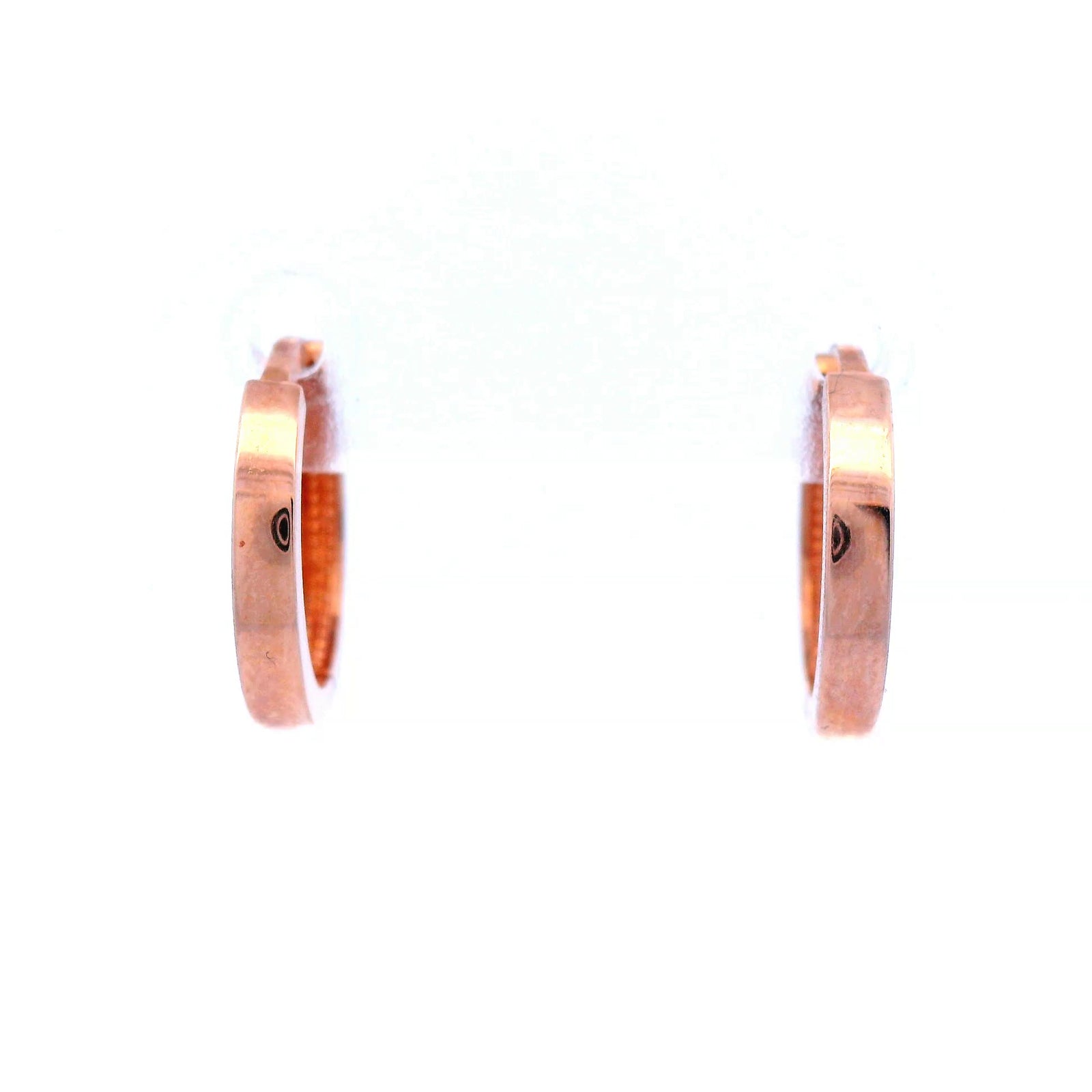 Rose Gold Cubic Zirconia Set Square Tube Huggies