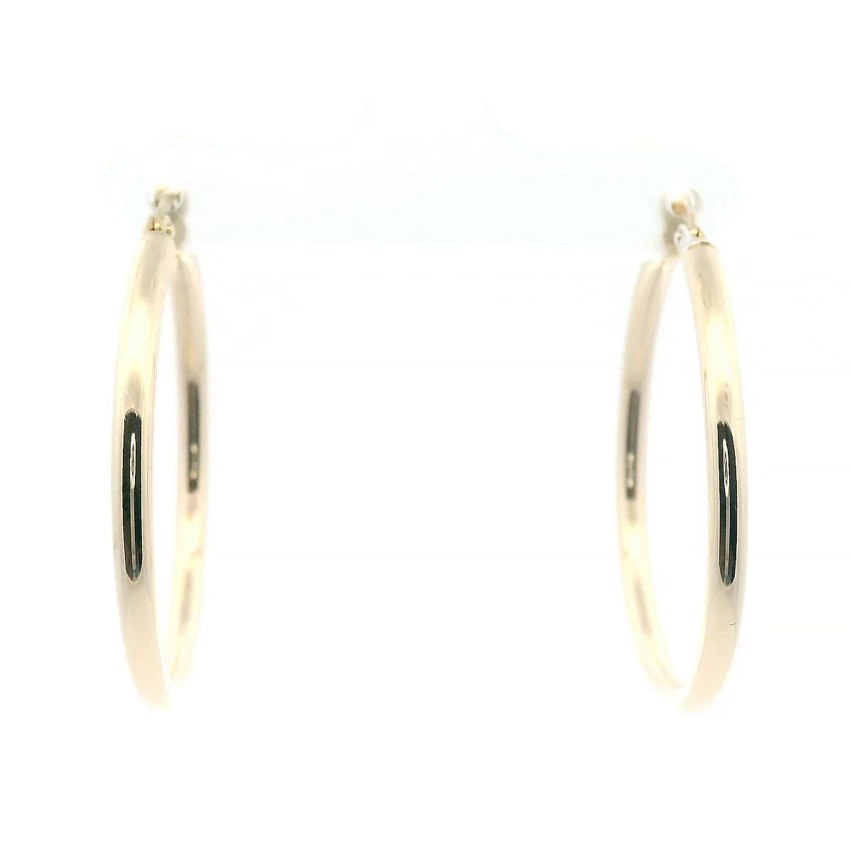 9 Carat Yellow Gold Plain Hoop Earrings