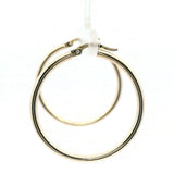 9 Carat Yellow Gold Plain Hoop Earrings