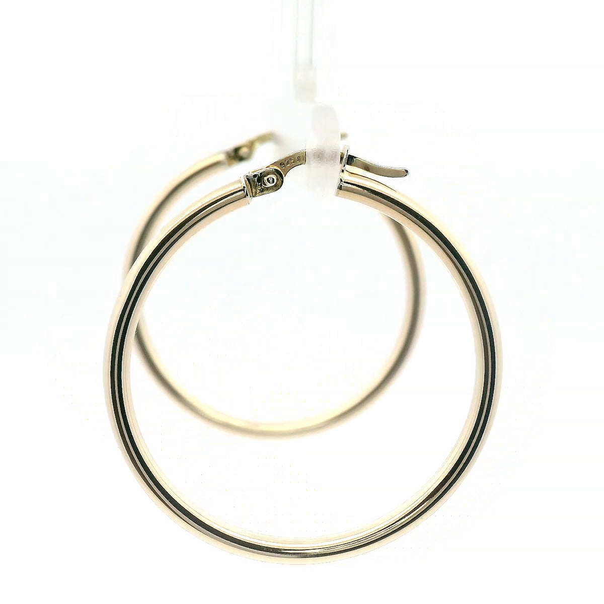 9 Carat Yellow Gold Plain Hoop Earrings