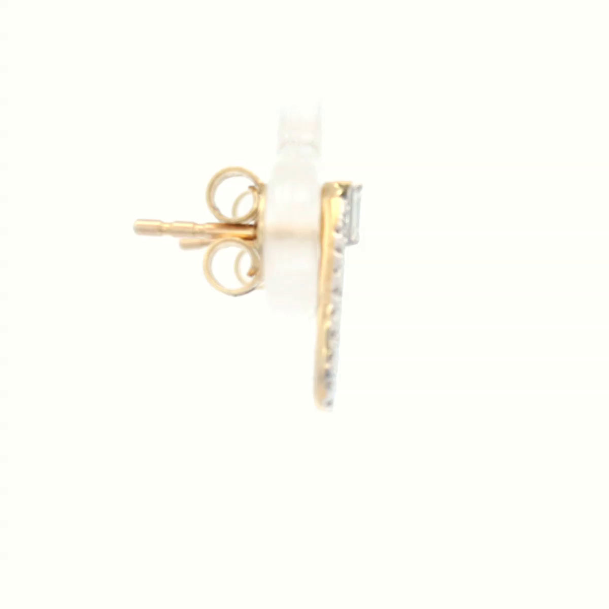 Teardrop Diamond Set Stud Earrings