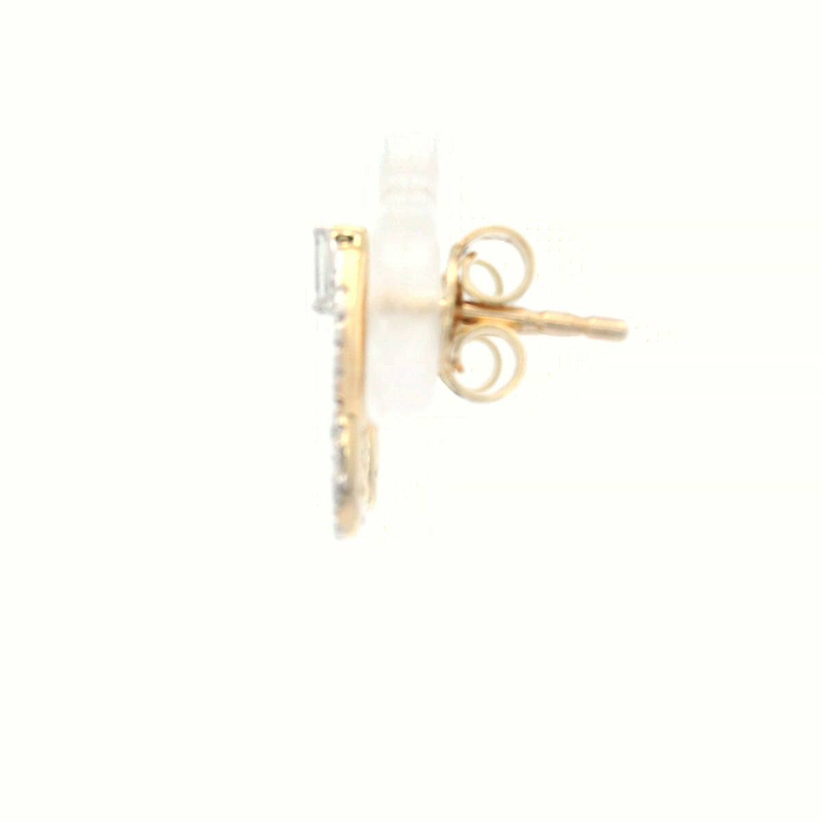 Teardrop Diamond Set Stud Earrings