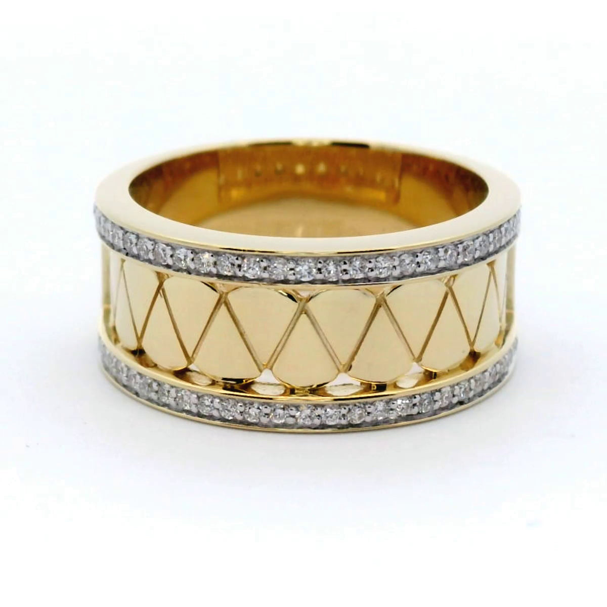 Diamond Band Ring Set in Yellow Gold
